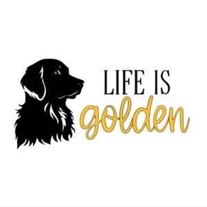 "Life Is Golden" Retriever Animal Dog Vinyl‎ Graphic Auto Laptop Decal Sticker